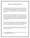 How You Can Sell Silver Bars