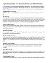 Eight Reasons Why Your Business Should Use SMS Marketing