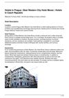Hotels In Prague | Best Western City Hotel Moran | Hotels In Czech Republic
