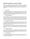 Quick & Easy Ways to Content Creation