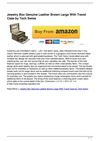 Jewelry Box Genuine Leather Brown Large With Travel Case by Tech Swiss