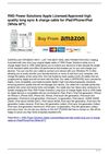 RND Power Solutions Apple Licensed/Approved high quality long sync & charge cable for iPad/iPhone/iPod (White 6FT)