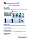 Cricket Fantasy Game and Cricket Fantasy Team