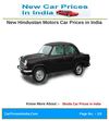 New Hindustan Motors Car Prices in India 