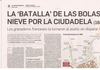 Batalla de las bolas de nieve en la Ciudadela, publicado por Diario de Navarra
