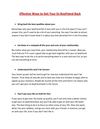 Effective Ways to Get Your Ex Boyfriend Back