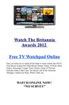 Watch The Britannia Awards 2012