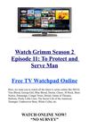Watch Grimm S02E11 To Protect and Serve Man