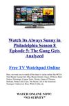 Watch Its Always Sunny in Philadelphia S08E05 The Gang Gets Analyzed