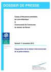inauguration de la maison intercommunale