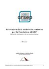 Audit resume fondation Arsep 2012