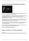 Google TV new features, Voice Search And PrimeTime