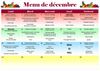 Menus de décembre 2012