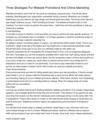 Three Strategies For Website Promotions And Online Marketing_
