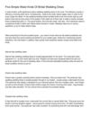 Five Simple Waist Kinds Of Bridal Wedding Dress S