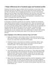  7 Major differences B/w Facebook page and Facebook profile