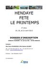 Hendaye fete le printemps - Dossier d'inscription 2013