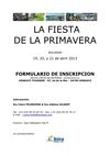 Fiesta de la Primavera - Hendaya - Inscripcion 2013