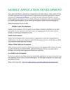 Mobile Application Development