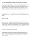 The Main Advantages Of A Great ASCII Simple Text Resume