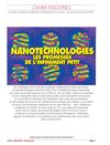 NANOTECHNOLOGIES - LES PROMESSES DE L’INFINIMENT PETIT
