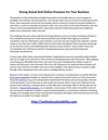 Strong Actual And Online Presence For Your Business