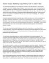 Search Engine Marketing Copy Writing “Call To Action” Idea S