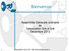 Diaporama de l'assemblée générale 2012