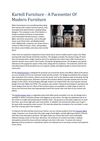 Kartell Furniture - A Pacesetter Of Modern Furniture