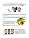 Different Categories of Mobile Game Development
