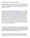 Profitable Business Demonstrate Marketing