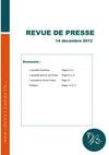 Revue de presse 14 décembre 2012