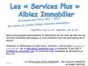Albiez Immobilier Les services Plus hiver 2011/2012