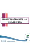 Nouveautés espace cinéma décembre 2012