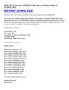 2009-2012 Yamaha XVS950 V-Star Service Repair Manual DOWNLOAD
