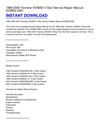 1998-2000 Yamaha XVS650 V-Star Service Repair Manual DOWNLOAD