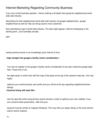 Internet Marketing Regarding Community Business