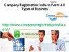 Company Registration India to Form All Types of Business