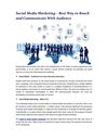 Social Media Marketing – Best Way to Reach and Communicate With Audience