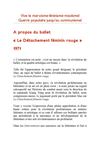 A propos du ballet « Le Détachement féminin rouge » (1971) 