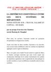 La différence essentielle entre les deux systèmes de répartition (notes d'études sur "travail salarié et capital...