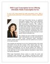 MOS Legal Transcription Service Offering Affordable Media Transcription Service