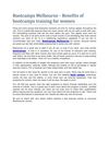 Bootcamps Melbourne - Benefits of bootcamps training for women