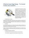 Effective Home Page Design – To Convert Visitors into Customers