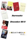 Nouveautés adultes - Decembre 2012