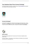 Your Questions About Forex Currency Exchange