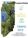 Camping Fontaine Vieille - Tarifs 2013