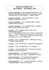 Revue de presse - Médiathèque IUFM Montauban - Septembre/Décembre 2012