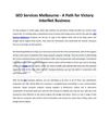 SEO Services Melbourne - A Path for Victory InterNet Business
