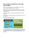 How to Make Any Blog Post or Web Page Print Friendly